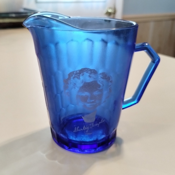 Vintage Shirley Temple Cobalt Blue mini pitcher - Picture 7 of 9